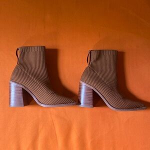 Steven by Steve Madden Fabric Booties in Brown (Size 4)
